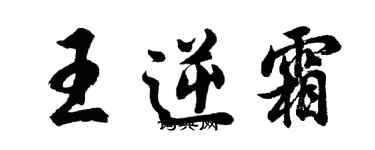 胡问遂王逆霜行书个性签名怎么写