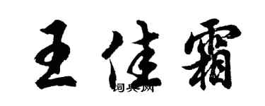 胡问遂王佳霜行书个性签名怎么写