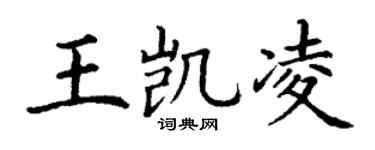 丁谦王凯凌楷书个性签名怎么写