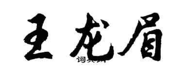 胡问遂王龙眉行书个性签名怎么写