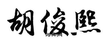 胡问遂胡俊熙行书个性签名怎么写