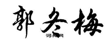 胡问遂郭冬梅行书个性签名怎么写