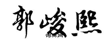 胡问遂郭峻熙行书个性签名怎么写