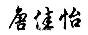 胡问遂唐佳怡行书个性签名怎么写