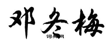 胡问遂邓冬梅行书个性签名怎么写