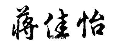 胡问遂蒋佳怡行书个性签名怎么写