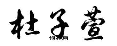 胡问遂杜子萱行书个性签名怎么写