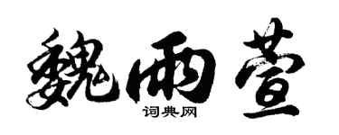 胡问遂魏雨萱行书个性签名怎么写