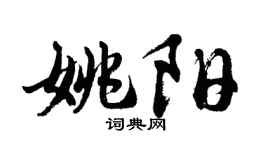 胡问遂姚阳行书个性签名怎么写