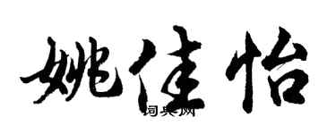 胡问遂姚佳怡行书个性签名怎么写