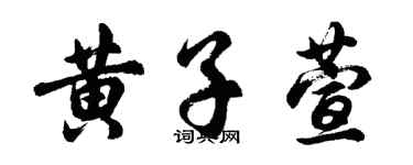 胡问遂黄子萱行书个性签名怎么写