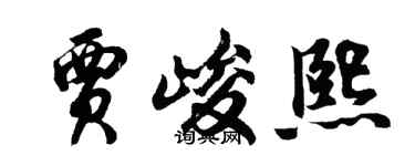 胡问遂贾峻熙行书个性签名怎么写