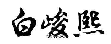 胡问遂白峻熙行书个性签名怎么写