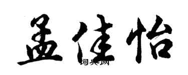 胡问遂孟佳怡行书个性签名怎么写