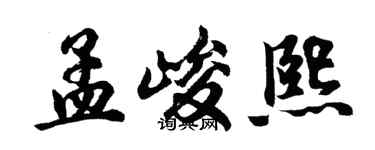 胡问遂孟峻熙行书个性签名怎么写