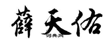 胡问遂薛天佑行书个性签名怎么写