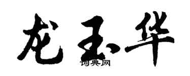 胡问遂龙玉华行书个性签名怎么写