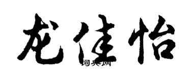 胡问遂龙佳怡行书个性签名怎么写