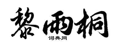 胡问遂黎雨桐行书个性签名怎么写