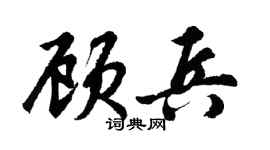 胡问遂顾兵行书个性签名怎么写