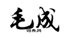 胡问遂毛成行书个性签名怎么写