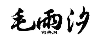 胡问遂毛雨汐行书个性签名怎么写