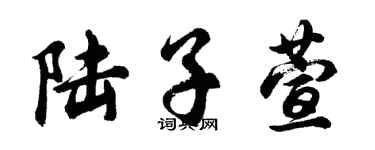 胡问遂陆子萱行书个性签名怎么写