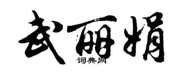 胡问遂武丽娟行书个性签名怎么写