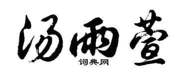 胡问遂汤雨萱行书个性签名怎么写