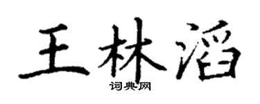 丁谦王林滔楷书个性签名怎么写