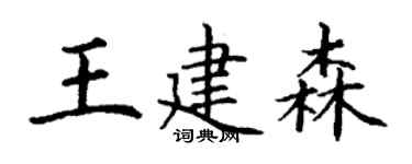 丁谦王建森楷书个性签名怎么写