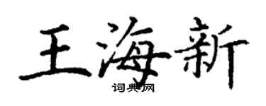 丁谦王海新楷书个性签名怎么写