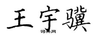 丁谦王宇骥楷书个性签名怎么写