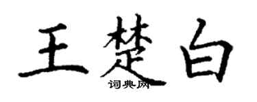 丁谦王楚白楷书个性签名怎么写