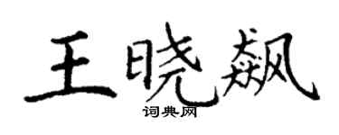 丁谦王晓飙楷书个性签名怎么写