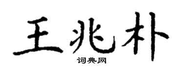 丁谦王兆朴楷书个性签名怎么写