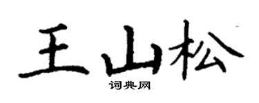 丁谦王山松楷书个性签名怎么写