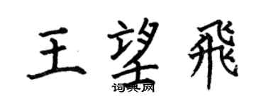 何伯昌王望飞楷书个性签名怎么写