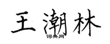 何伯昌王潮林楷书个性签名怎么写