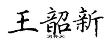 丁谦王韶新楷书个性签名怎么写