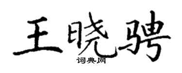 丁谦王晓骋楷书个性签名怎么写