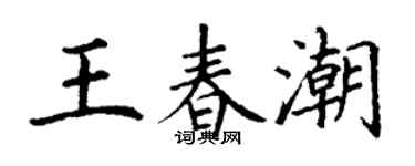 丁谦王春潮楷书个性签名怎么写