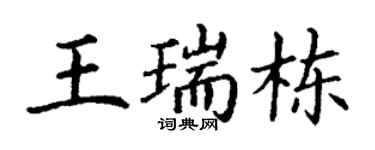 丁谦王瑞栋楷书个性签名怎么写