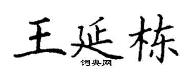 丁谦王延栋楷书个性签名怎么写