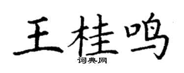 丁谦王桂鸣楷书个性签名怎么写