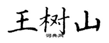 丁谦王树山楷书个性签名怎么写