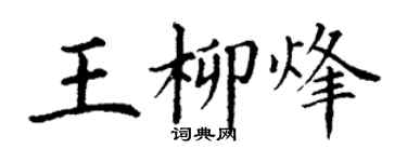 丁谦王柳烽楷书个性签名怎么写