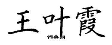 丁谦王叶霞楷书个性签名怎么写