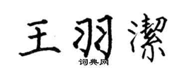 何伯昌王羽洁楷书个性签名怎么写