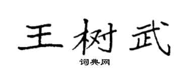 袁强王树武楷书个性签名怎么写